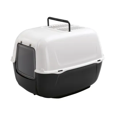 Ferplast Prima zatvoreni toalet za mačke 39.5×52.5×38 cm crni
