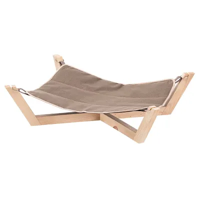 Ferplast Hammock Eden 65 drvena viseća ležaljka sa kompletom od platna za pse 79×59.2×21.5 cm