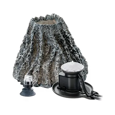 Ferplast Kt Box Volcano Show – dekoracija u obliku vulkana sa LED rasvjetom za akvarijum 12×10 cm