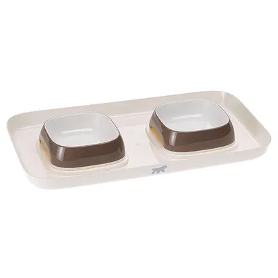 Ferplast Glam Tray XS plastični poslužavnik sa Glam posudama za pse i mačke 40x23x4.5 cm