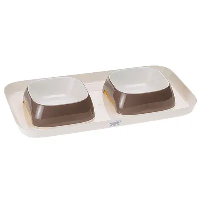 Ferplast Glam Tray S plastični poslužavnik s Glam posudama za pse i mačke 40x23x5.5 cm