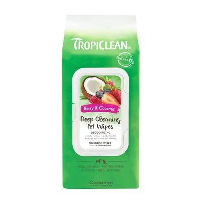 Tropiclean Berry&Coconut maramice za higijenu pasa i mačaka za dubinsko čišćenje 100 komada