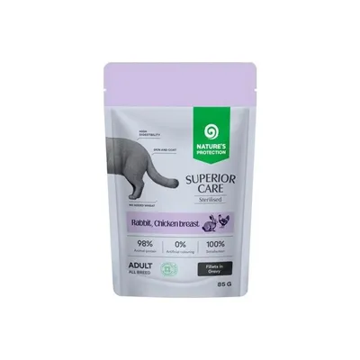 Nature's Protection Superior Care hrana za sterilisane mačke zec, piletina i brusnica u umaku 85 gr