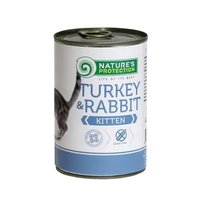 Nature's Protection Kitten Ćurka i Zečetina hrana za mačiće u umaku 400 gr
