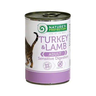 Nature's Protection Cat Sensible Digestion Ćurka i Jagnjetina hrana za mačke u umaku 400 gr
