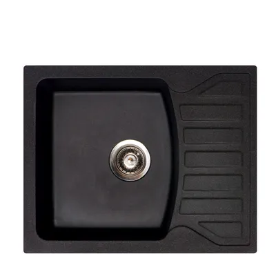 Metalac granitni sudoper xQuadro M crna 620x500 Ø90