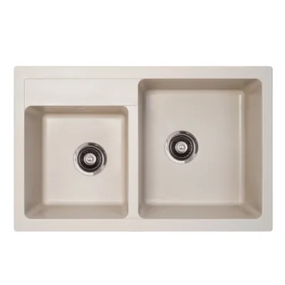 Sudoper METALAC GRANIT xQuadro Plus 2D 770x500 crni/bež