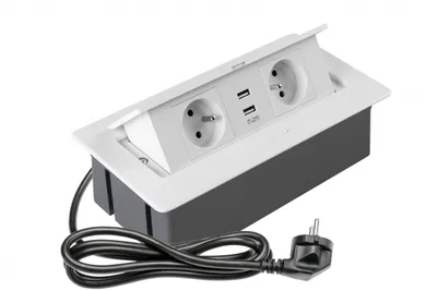 Ugradbena dupla utičnica sa 2 USB priključka