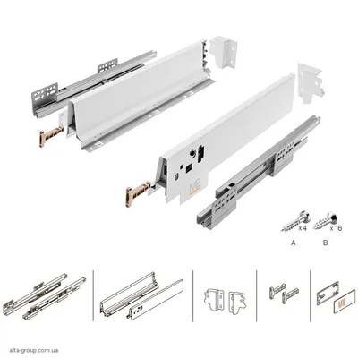 Push open tandem Modern Box h=210 L=500 mm.