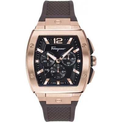 SALVATORE FERRAGAMO F-80 TONNEAU CHRONO