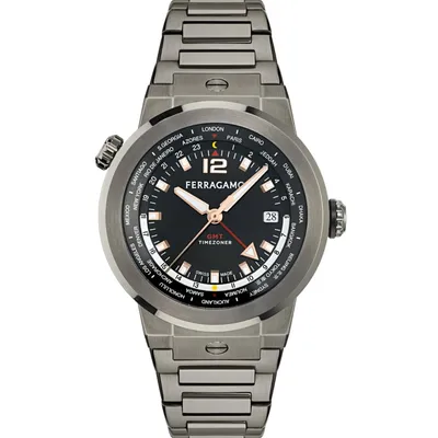 SALVATORE FERRAGAMO F-80 GMT WORLDTIME