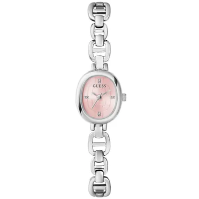 GUESS SILVER TONE PINK