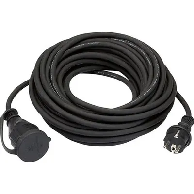 LUX Produžni kabel 15 m Crna H05RR-F 3G1,5
