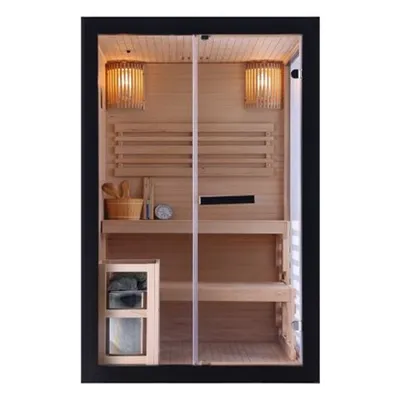Finska sauna PANORAMA BLACK za 2 osobe