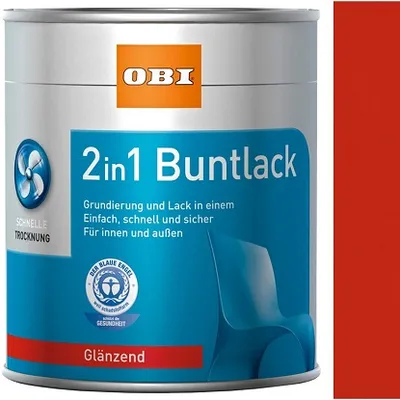 OBI lak 2u1 visoki sjaj crveni 125 ml