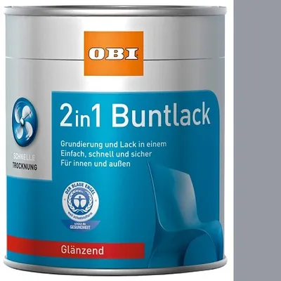 OBI 2u1 lak i temeljni premaz silbergrau sjajni 375 ml