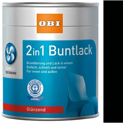 OBI 2u1 lak i temeljni premaz tiefschwarz sjajni 375 ml