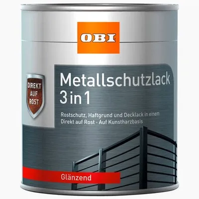 OBI zaštitna metalna boja 3u1 srebrno siva sjajna 750 ml