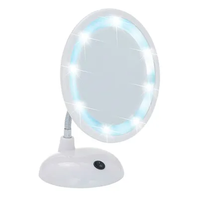 Wenko LED kozmetičko stojeće ogledalo Style bijelo Ø16 cm