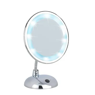 Wenko LED kozmetičko stojeće ogledalo Style hrom Ø16 cm