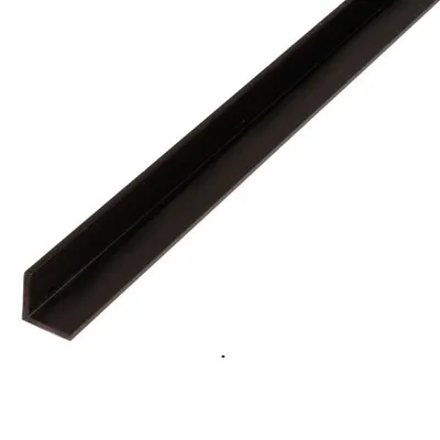 Kutni profil, PVC, crna,15x15x1,2mm/2,6m