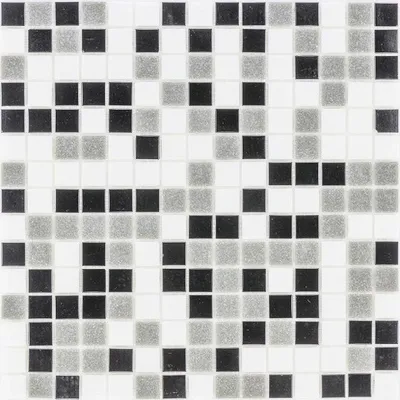 Stakleni mozaik crno/bijeli 33x33