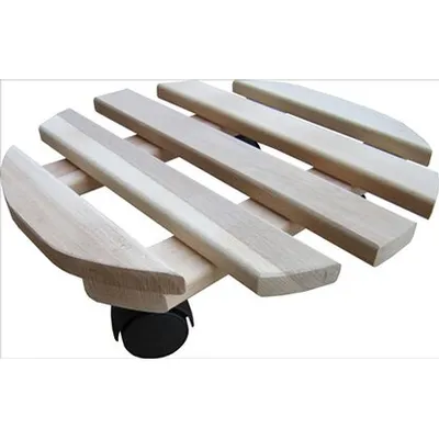 LUX pokretni stalak za cvijeće okrugli 30cm bukva
