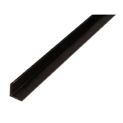 Kutni profil,PVC,crna,10x10x1/2,6m