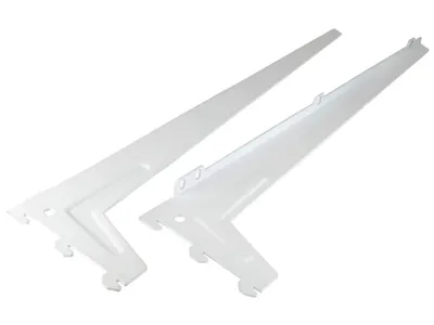 Nosač kutni bijeli 48 cm 2 komada