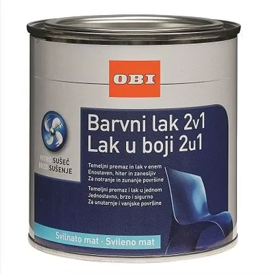 OBI lak 2u1 mat kremasto bijela 750 ml