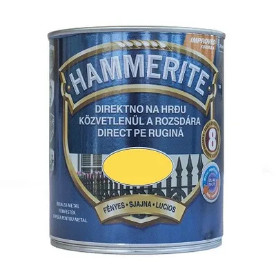 Hammerite sjajni lak 3u1 žuta 750 ml