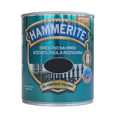 Hammerite Max polumat lak crni 750 ml