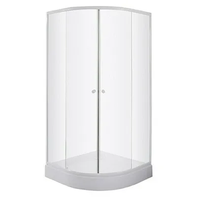 Polukružna tuš kabina sa tuš kadicom 90x90x195 cm, staklo 4 mm
