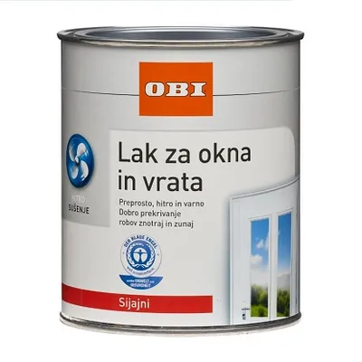 OBI lak za prozore i vrata bijeli sjajni 750 ml