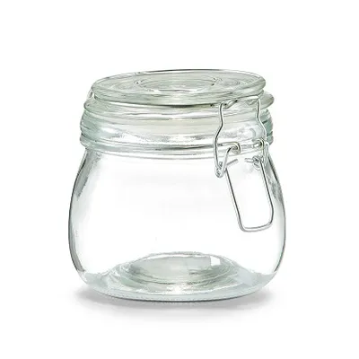 Staklena zdjela sa klip zatvaračem 500 ml Ø11x11 cm