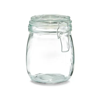 Staklena zdjela sa klip zatvaračem 750 ml Ø11x14 cm