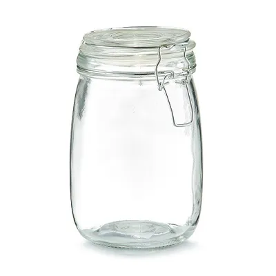 Staklena zdjela sa klip zatvaračem 1000 ml Ø11x17 cm