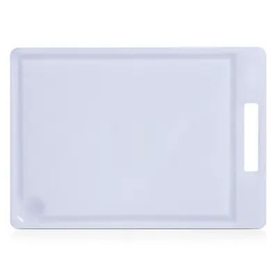 Daska za rezanje bijela plastična LDPE 34,5x24,5x0,9 cm