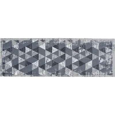 Prostirka Miabella 50 x 150 cm Dreiecke Hellgrau