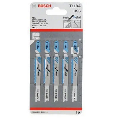 Bosch List za ubodnu pilu T118A 5 kom