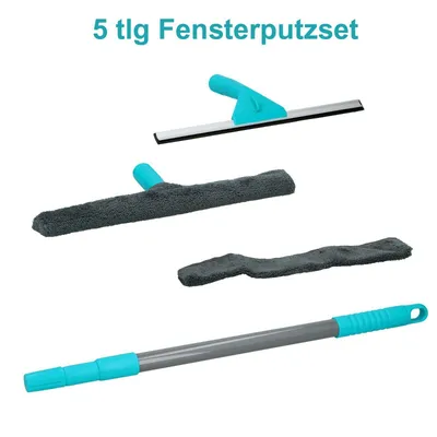 Set za pranje prozora 5 komada plavo/sivo
