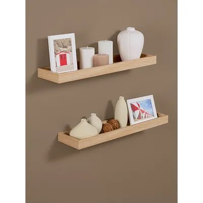 Zidna polica udubljena 40x15x4 cm hrast s.