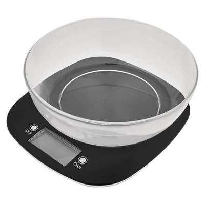 Kuhinjska digitalna vaga do 5kg sa zdjelom EV025 crna