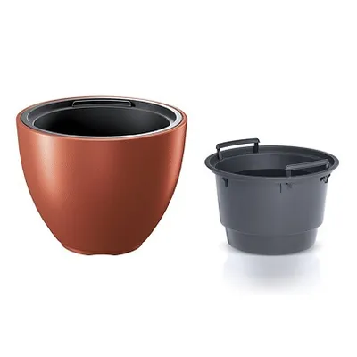 Saksija sa unutrašnjom saksijom HEOS copper 29,8 cm