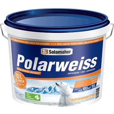 Polar Weiss boja za zidove bijela 15 l