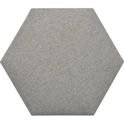 Zidni tekstilni panel 30 cm x 30 cm Silver Grey šestougao