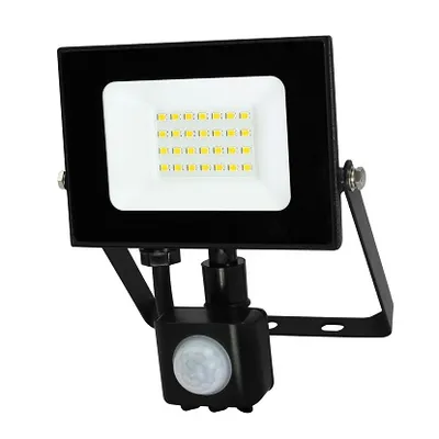 LED reflektor 20W s detektorom pokreta IP44 crni