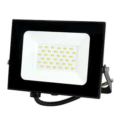 LED reflektor 30W 4000K IP65 crni