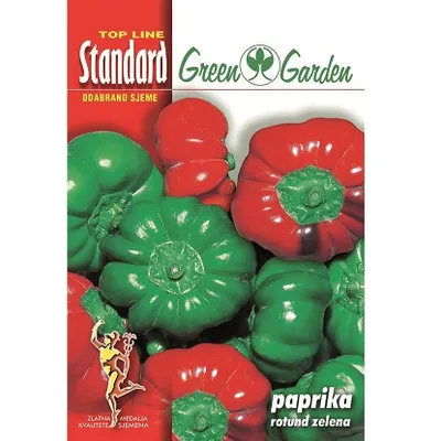 Sjemenska kesica povrća paprika rotund zelena