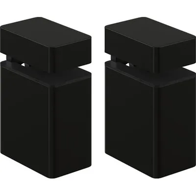 Set kopči za nosače polica do 20 mm mat crna